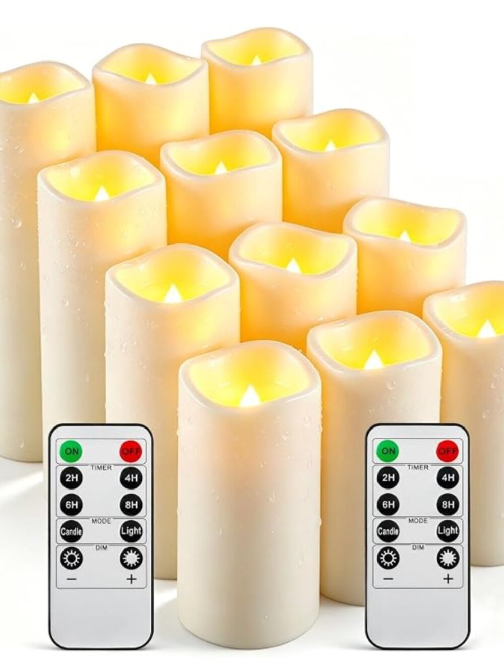 12 PC Waterproof Outdoor Candles, flameless LED Battery Candles - Picture 5 of 5